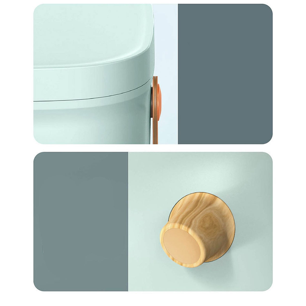 Plastic Medicine Storage Box Oval Double Layers Multi Grid Large Capacity Medical Box Organizer for Home Dorm Green