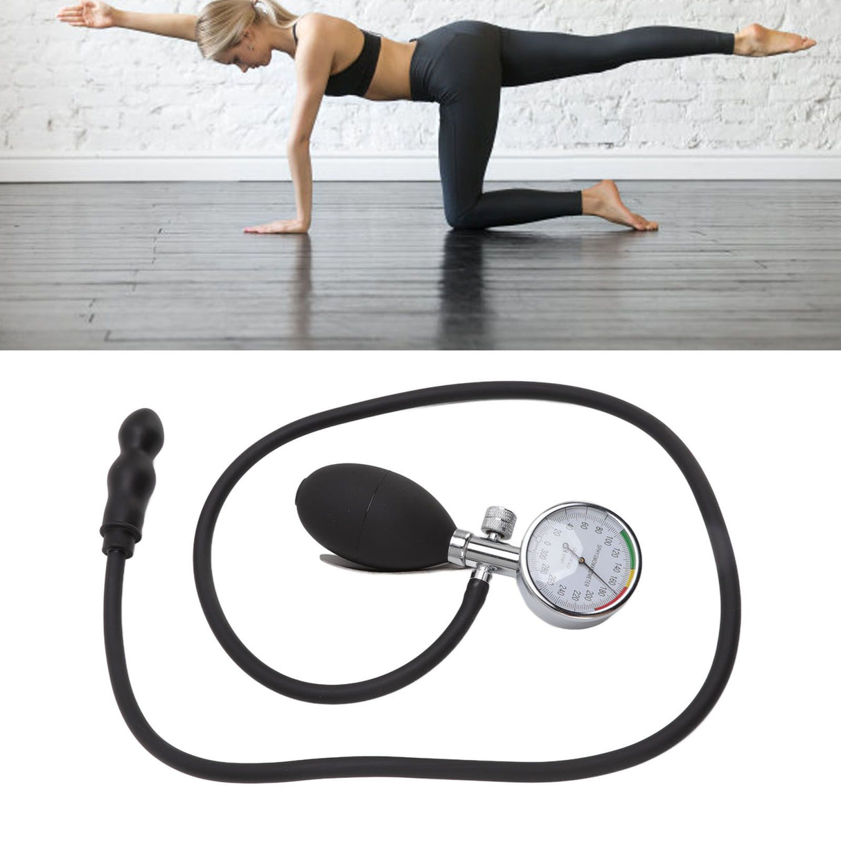 Vagina Ball Pressure Gauge Inflatable Anal Plug Vagina Relaxation Pressure Gauge for Women