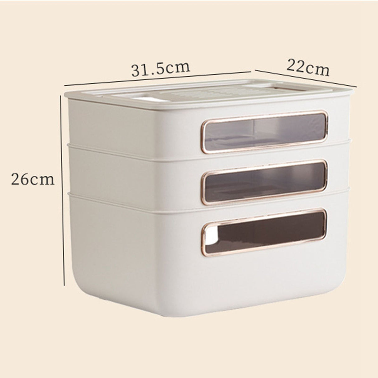 Router Storage Box Multi Hole Detachable Design Plastic Anti Drop Cable Management Case White 3 Layer
