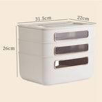 Router Storage Box Multi Hole Detachable Design Plastic Anti Drop Cable Management Case White 3 Layer