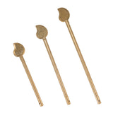 3PCS Cabinet Key Latch Leaf Shaped Cabinet Locking Pin Brass Chinese Latch Bolt for Home Furniture