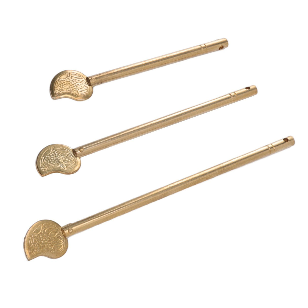3PCS Cabinet Key Latch Leaf Shaped Cabinet Locking Pin Brass Chinese Latch Bolt for Home Furniture