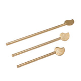 3PCS Cabinet Key Latch Leaf Shaped Cabinet Locking Pin Brass Chinese Latch Bolt for Home Furniture