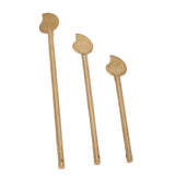 3PCS Cabinet Key Latch Leaf Shaped Cabinet Locking Pin Brass Chinese Latch Bolt for Home Furniture - Low Angle