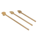 3PCS Cabinet Key Latch Leaf Shaped Cabinet Locking Pin Brass Chinese Latch Bolt for Home Furniture