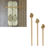 3PCS Cabinet Key Latch Leaf Shaped Cabinet Locking Pin Brass Chinese Latch Bolt for Home Furniture - Extra Image