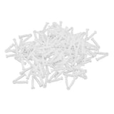 100pcs Pig Umbilical Cord Clamps White Plastic Livestock Umbilical Cord Clips for Production with 1 Hemostatic Forcep - Top-Down View