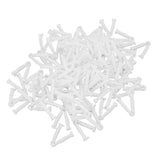 100pcs Pig Umbilical Cord Clamps White Plastic Livestock Umbilical Cord Clips for Production with 1 Hemostatic Forcep
