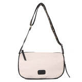 Women One Shoulder Messenger Bag Fashionable Simple Pure Color Bag Ladies Casual Bags Black