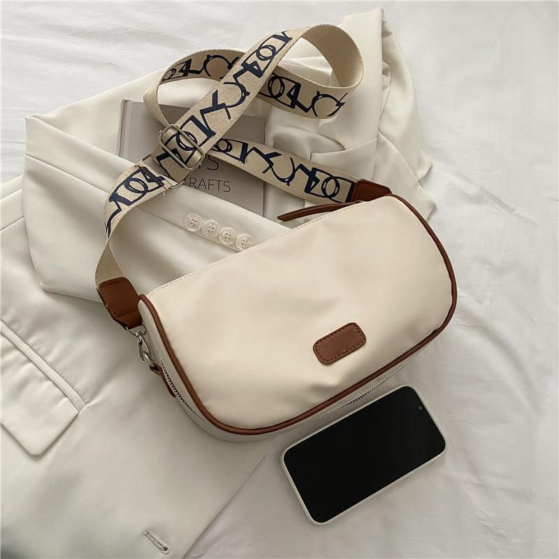 Women One Shoulder Messenger Bag Fashionable Simple Pure Color Bag Ladies Casual Bags Brown