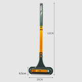 Double Sided Window Screen Wiper and Scrapper Multifunctional Window Squeegee Household Cleaning Tool with Handle Yellow Green