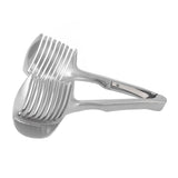 Lemon Slice Tool Aluminium Alloy Durable Eco Friendly Tongs Design Lemon Slice Cutter for Tomato Onion Lemon - Top-Down View