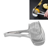 Lemon Slice Tool Aluminium Alloy Durable Eco Friendly Tongs Design Lemon Slice Cutter for Tomato Onion Lemon - Extra Image
