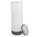 Sublimation Tumblers 20oz Straight Detachable Bluetooth Speaker Tumblers Portable Insulated Music Cup Grey Bottom - Side View