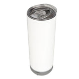 Sublimation Tumblers 20oz Straight Detachable Bluetooth Speaker Tumblers Portable Insulated Music Cup Grey Bottom - Top-Down View