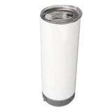 Sublimation Tumblers 20oz Straight Detachable Bluetooth Speaker Tumblers Portable Insulated Music Cup Grey Bottom - Rear View