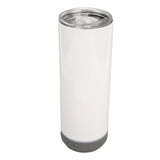 Sublimation Tumblers 20oz Straight Detachable Bluetooth Speaker Tumblers Portable Insulated Music Cup Grey Bottom - Low Angle