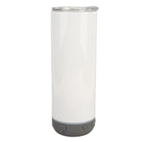 Sublimation Tumblers 20oz Straight Detachable Bluetooth Speaker Tumblers Portable Insulated Music Cup Grey Bottom