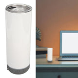 Sublimation Tumblers 20oz Straight Detachable Bluetooth Speaker Tumblers Portable Insulated Music Cup Grey Bottom
