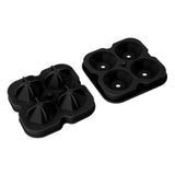 4 Hole Diamond Shaped Ice Cube Mold Silicone Ice Cube Trays for Cake Molds DIY Chocolate Candy Black