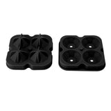4 Hole Diamond Shaped Ice Cube Mold Silicone Ice Cube Trays for Cake Molds DIY Chocolate Candy Black