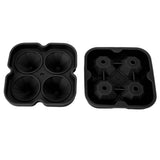 4 Hole Diamond Shaped Ice Cube Mold Silicone Ice Cube Trays for Cake Molds DIY Chocolate Candy Black