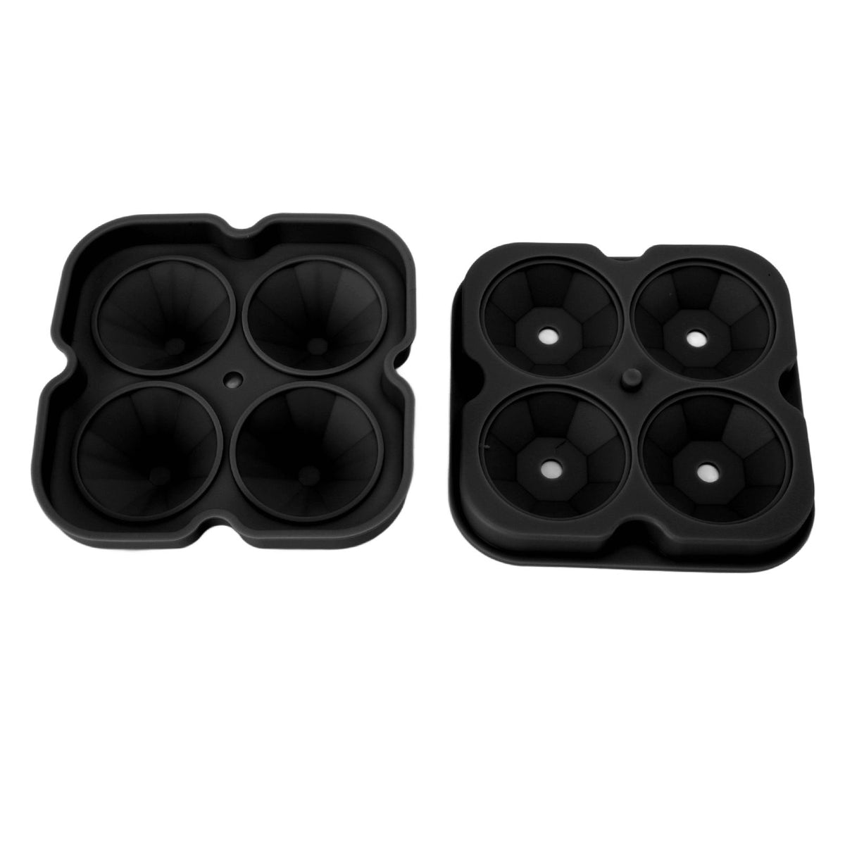 4 Hole Diamond Shaped Ice Cube Mold Silicone Ice Cube Trays for Cake Molds DIY Chocolate Candy Black