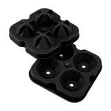 4 Hole Diamond Shaped Ice Cube Mold Silicone Ice Cube Trays for Cake Molds DIY Chocolate Candy Black - Close-Up Angle