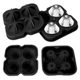 4 Hole Diamond Shaped Ice Cube Mold Silicone Ice Cube Trays for Cake Molds DIY Chocolate Candy Black - Extra Image