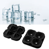 4 Hole Diamond Shaped Ice Cube Mold Silicone Ice Cube Trays for Cake Molds DIY Chocolate Candy Black