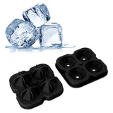 4 Hole Diamond Shaped Ice Cube Mold Silicone Ice Cube Trays for Cake Molds DIY Chocolate Candy Black