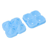 4 Hole Diamond Shaped Ice Cube Mold Silicone Ice Cube Trays for Cake Molds DIY Chocolate Candy Blue - Front View