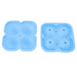 4 Hole Diamond Shaped Ice Cube Mold Silicone Ice Cube Trays for Cake Molds DIY Chocolate Candy Blue
