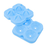 4 Hole Diamond Shaped Ice Cube Mold Silicone Ice Cube Trays for Cake Molds DIY Chocolate Candy Blue - Close-Up Angle