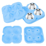 4 Hole Diamond Shaped Ice Cube Mold Silicone Ice Cube Trays for Cake Molds DIY Chocolate Candy Blue - Extra Image