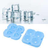 4 Hole Diamond Shaped Ice Cube Mold Silicone Ice Cube Trays for Cake Molds DIY Chocolate Candy Blue - Extra Image
