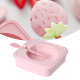 Popsicle Molds Reusable Stackable DIY Silicone Ice Cream Popsicle Cakesickle Molds Kitchen Tools with Lid Stick Strawberry - Extra Image