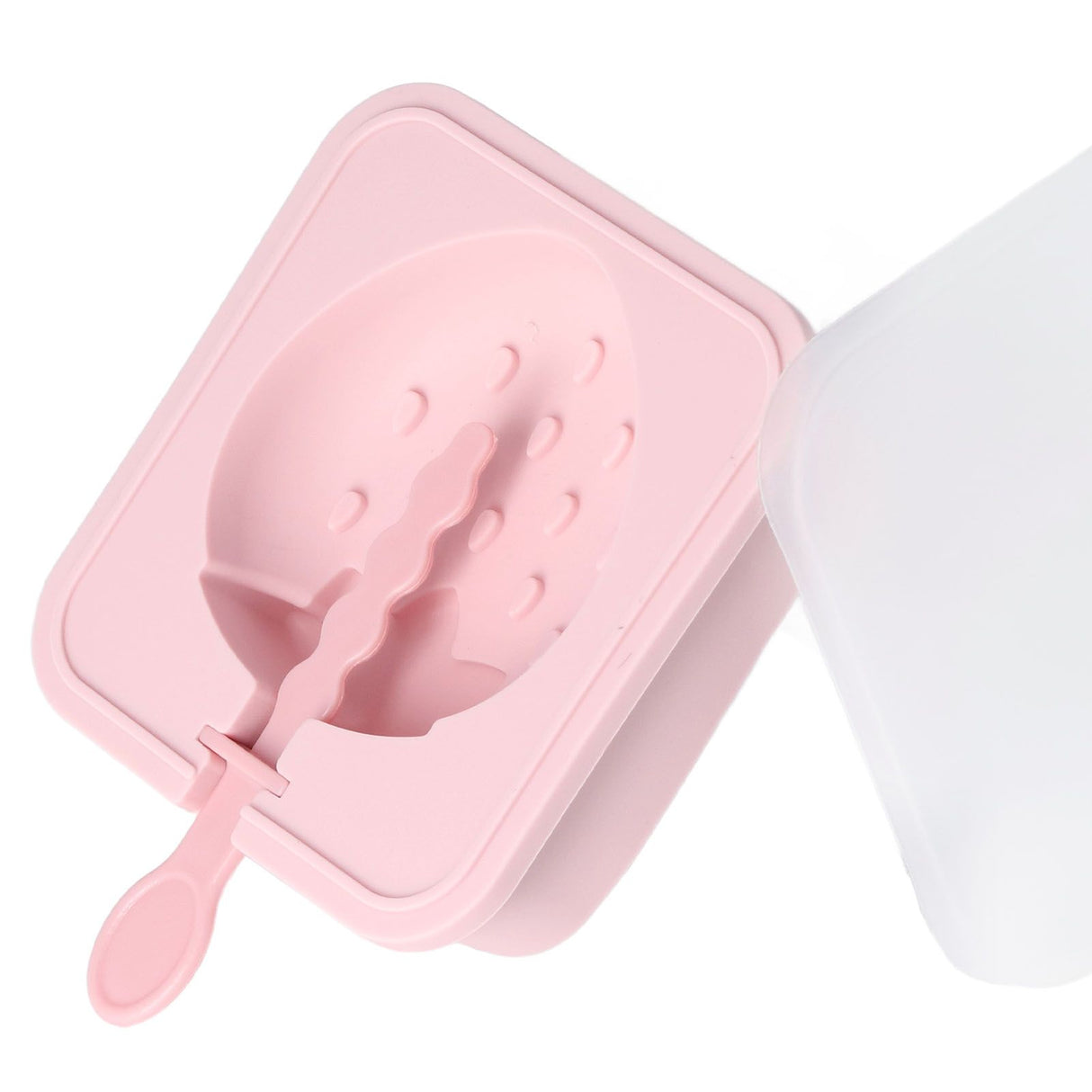 Popsicle Molds Reusable Stackable DIY Silicone Ice Cream Popsicle Cakesickle Molds Kitchen Tools with Lid Stick Strawberry
