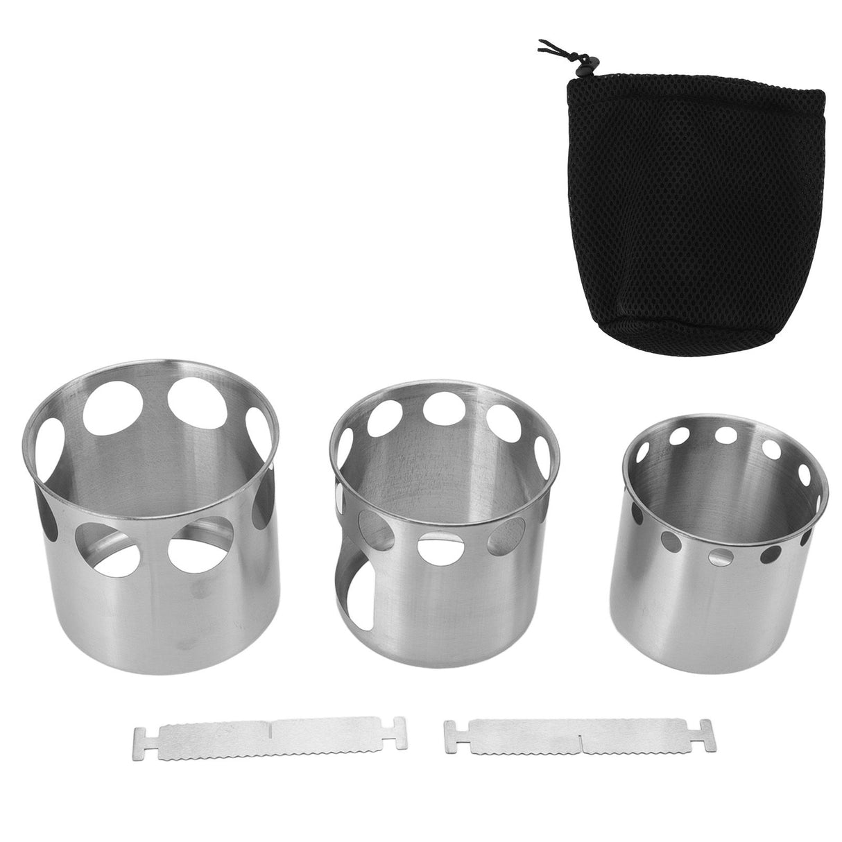 Wood Burning Camp Stove Stainless Steel Portable Stove for Wood Branches Leaves Pine Cones