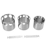 Wood Burning Camp Stove Stainless Steel Portable Stove for Wood Branches Leaves Pine Cones - Side View