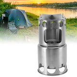 Wood Burning Camp Stove Stainless Steel Portable Stove for Wood Branches Leaves Pine Cones
