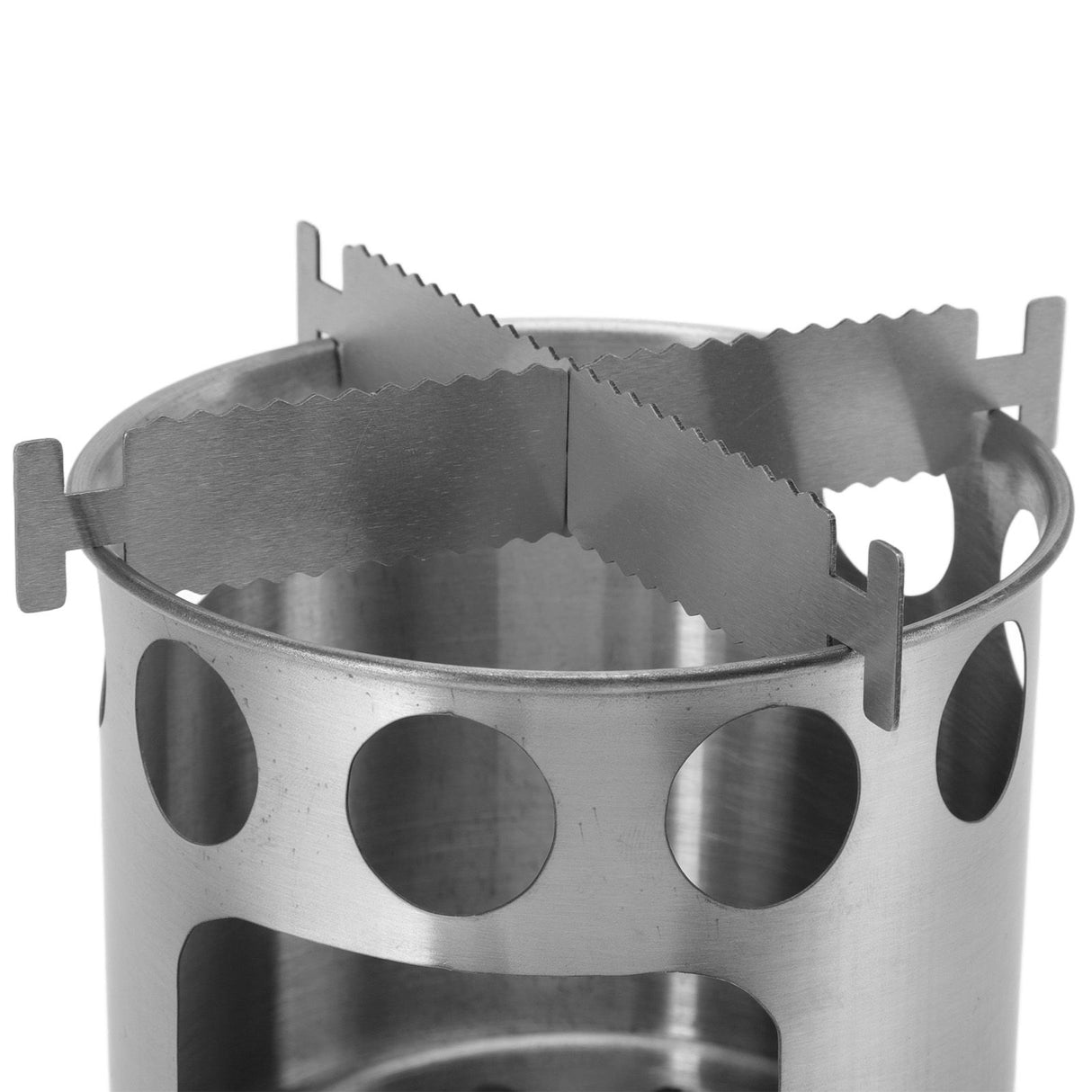 Wood Burning Camp Stove Stainless Steel Portable Stove for Wood Branches Leaves Pine Cones