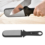 Double Sided Knife Sharpener 6 in 1 Multifunction Portable Knife Sharpening Stone for Kitchen Camping Black - Extra Image