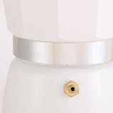 Aluminum Coffee Pot with Wood Grain Handle Moka Coffee Pot Outdoor Portable Coffee Maker Tool Beige 150ML - 45-Degree Angle