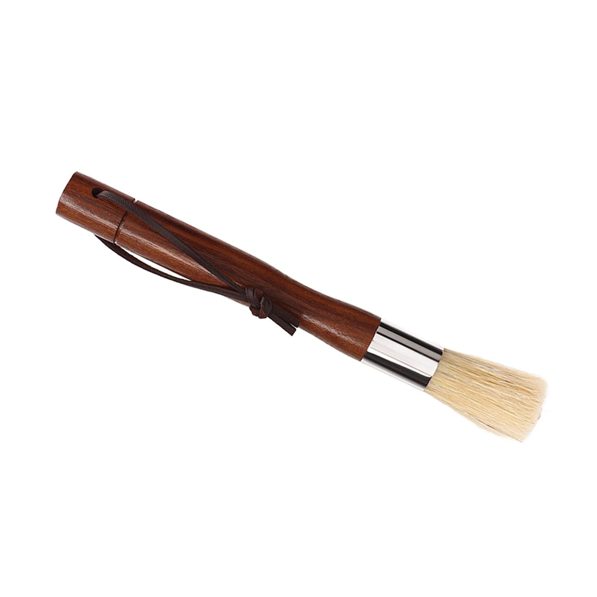 Coffee Grinder Cleaning Brush Black Walnut Coffee Powder Cleaning Brush Coffee Bar Bristle Brush with Lanyard