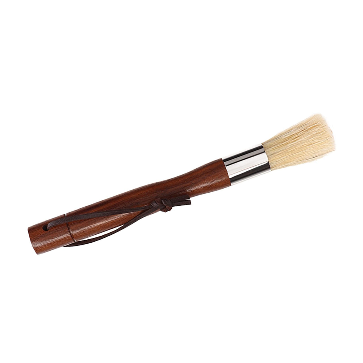 Coffee Grinder Cleaning Brush Black Walnut Coffee Powder Cleaning Brush Coffee Bar Bristle Brush with Lanyard