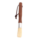 Coffee Grinder Cleaning Brush Black Walnut Coffee Powder Cleaning Brush Coffee Bar Bristle Brush with Lanyard - 45-Degree Angle
