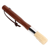 Coffee Grinder Cleaning Brush Black Walnut Coffee Powder Cleaning Brush Coffee Bar Bristle Brush with Lanyard
