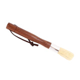 Coffee Grinder Cleaning Brush Black Walnut Coffee Powder Cleaning Brush Coffee Bar Bristle Brush with Lanyard - Extra Image