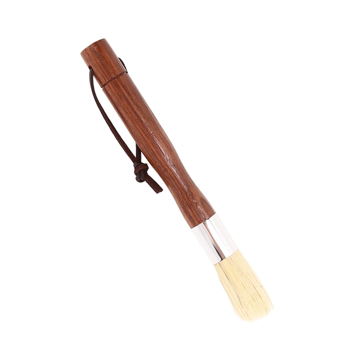 Coffee Grinder Cleaning Brush Black Walnut Coffee Powder Cleaning Brush Coffee Bar Bristle Brush with Lanyard